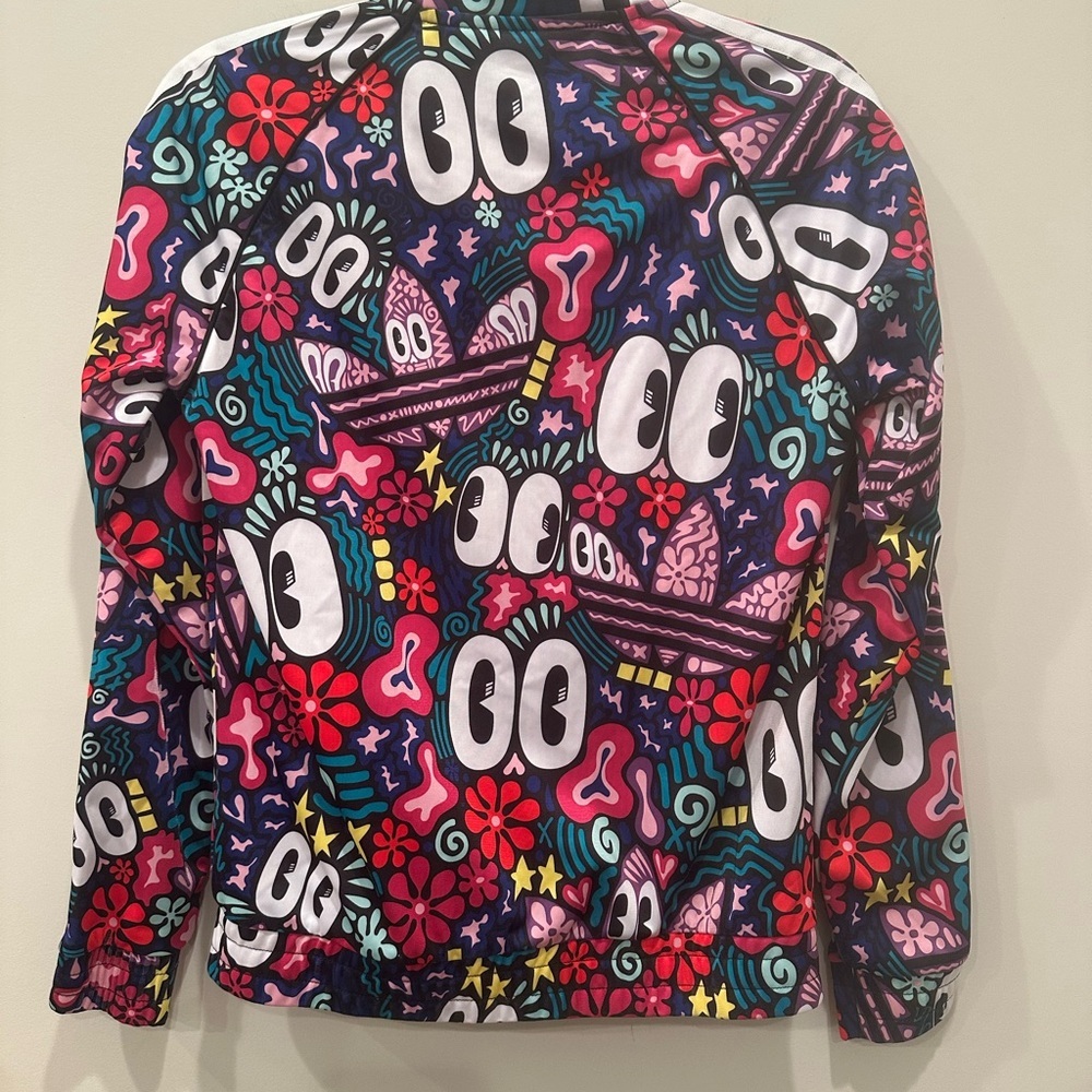 Adidas Hattie Stewart Full Zip Track Full Zip Graphic Jacket Colorful Sz S - Picture 7 of 15